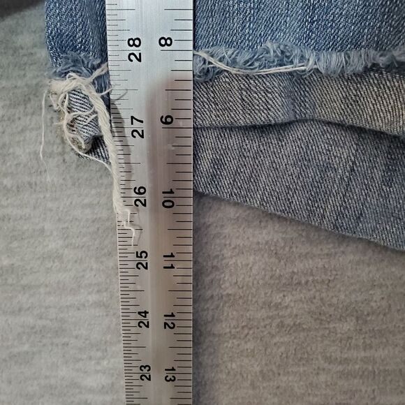 Tilt Jean Shorts Womens 7L Blue Distressed Stretch Cut Off Denim - Picture 6 of 9